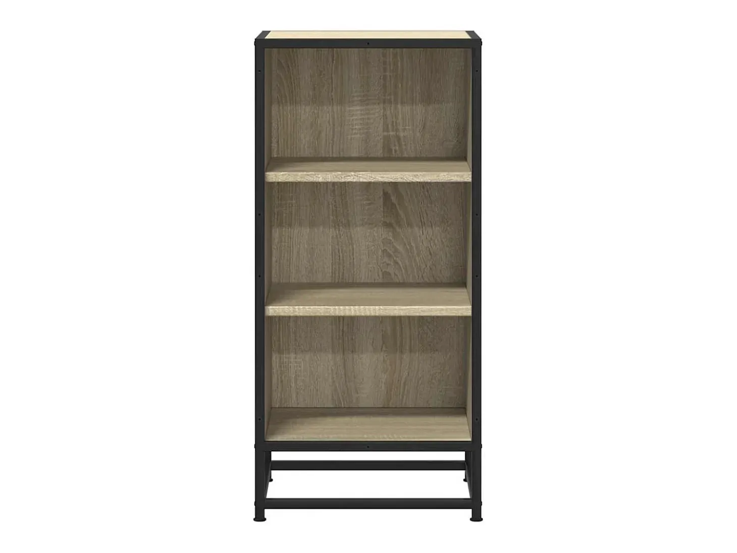 Aparador de roble Sonoma 35,5x35x76 cm madera contrachapada y metal