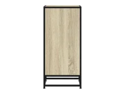 Aparador de roble Sonoma 35,5x35x76 cm madera contrachapada y metal