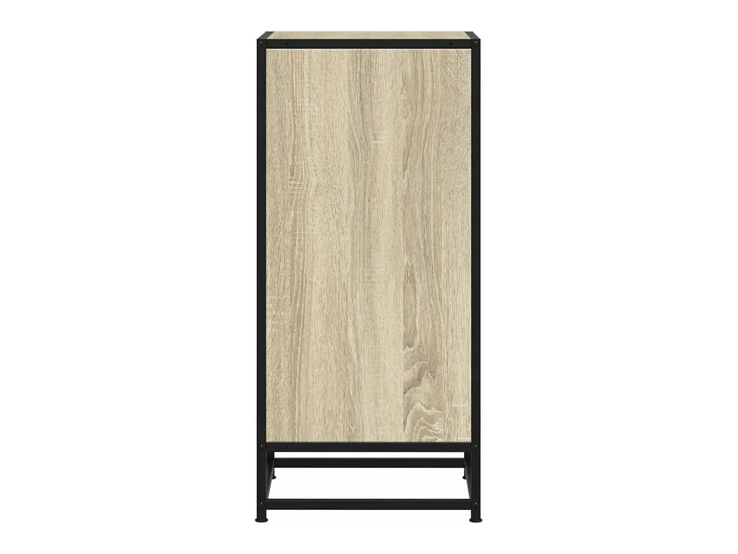 Aparador de roble Sonoma 35,5x35x76 cm madera contrachapada y metal