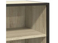 Aparador de roble Sonoma 35,5x35x76 cm madera contrachapada y metal