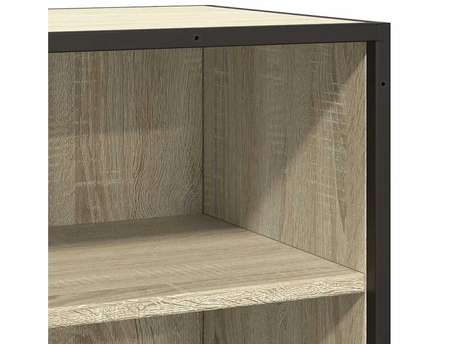 Aparador de roble Sonoma 35,5x35x76 cm madera contrachapada y metal