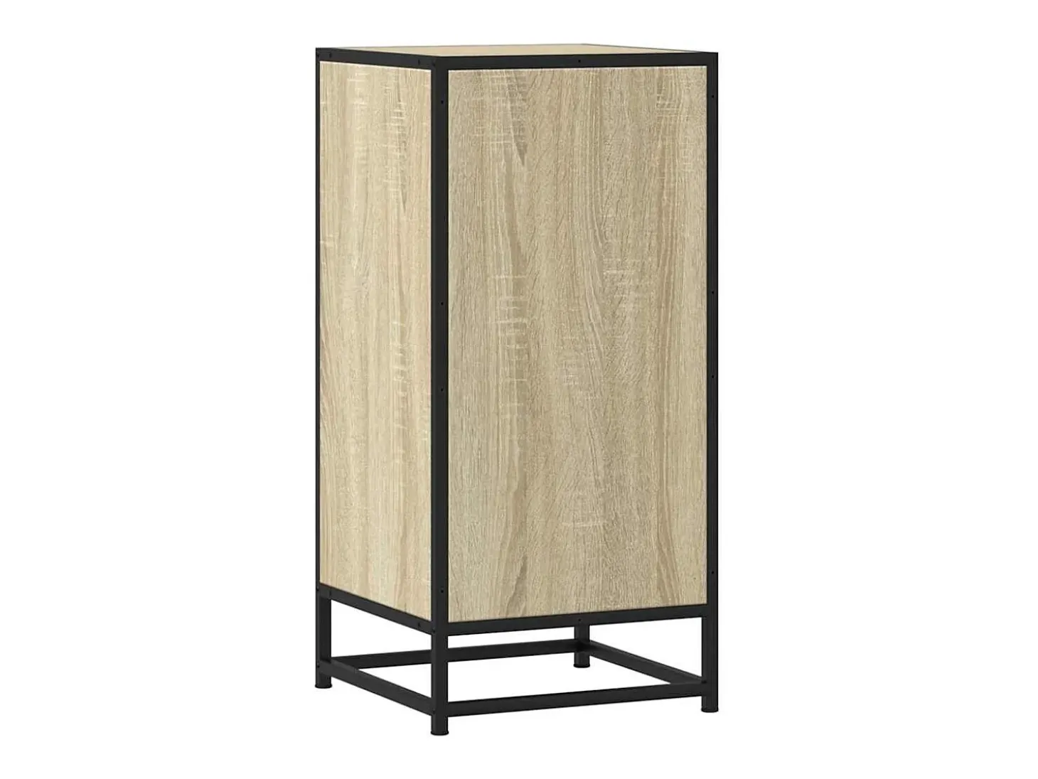 Aparador de roble Sonoma 35,5x35x76 cm madera contrachapada y metal