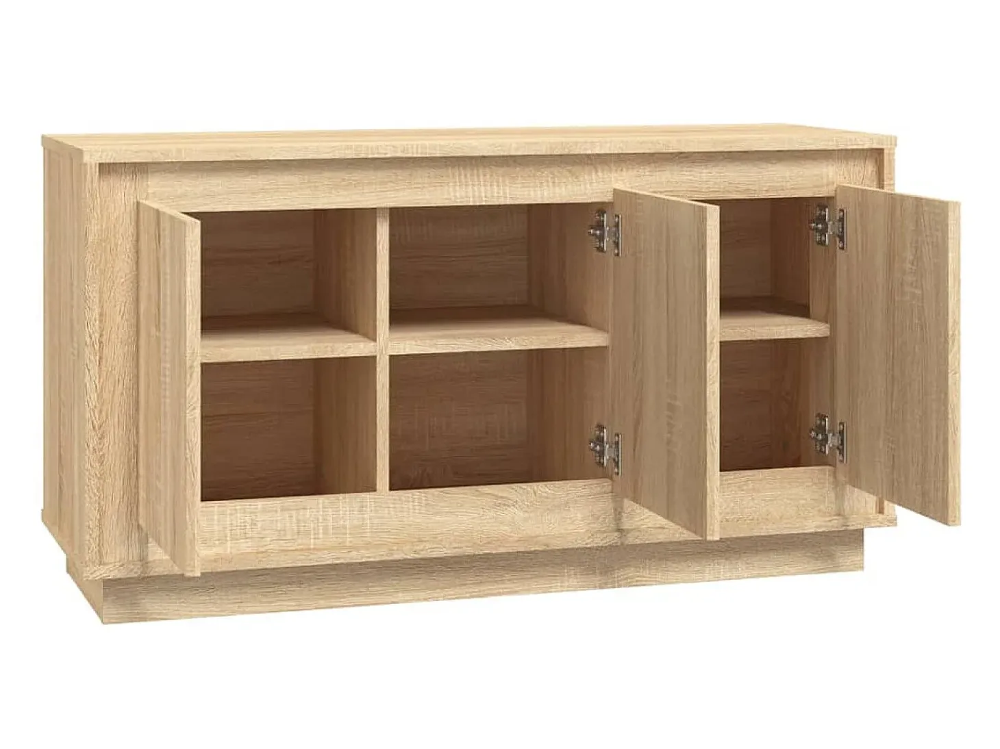 Aparador de roble Sonoma 102x35x55 cm madera de ingeniería