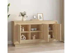 Aparador de roble Sonoma 102x35x55 cm madera de ingeniería
