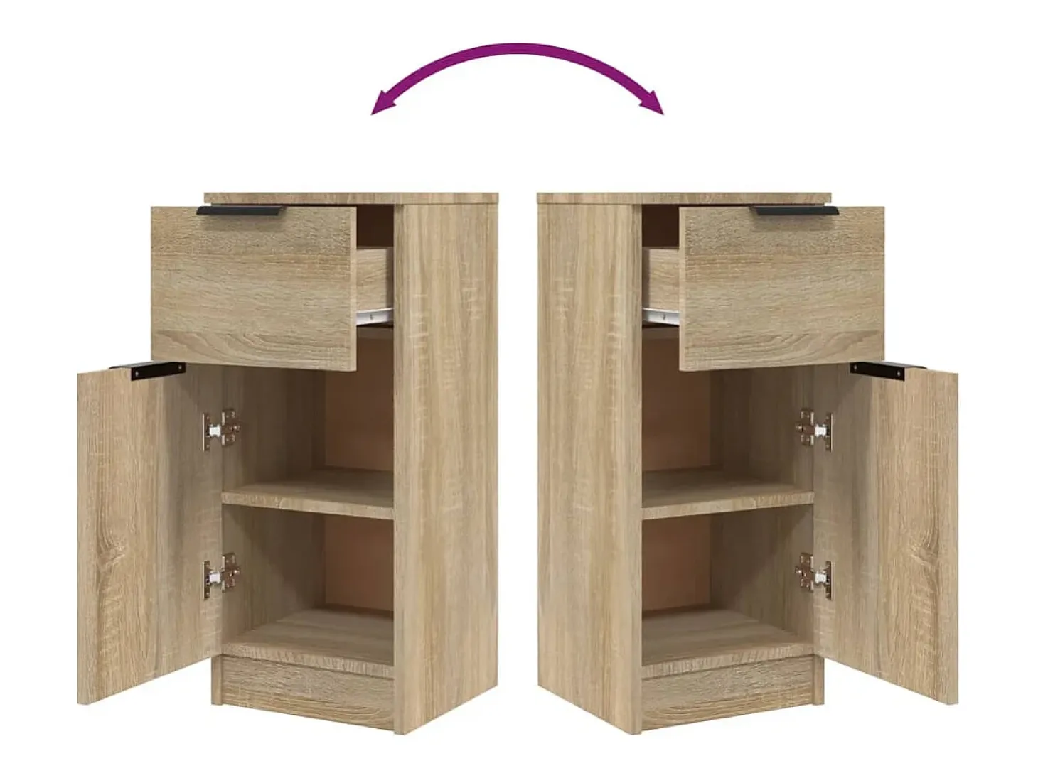 Aparador de roble Sonoma 30x30x70 cm Madera de ingeniería