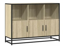 Aparador de roble Sonoma 100x35x76 cm madera de ingeniería