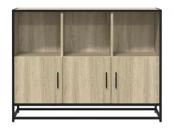 Aparador de roble Sonoma 100x35x76 cm madera de ingeniería