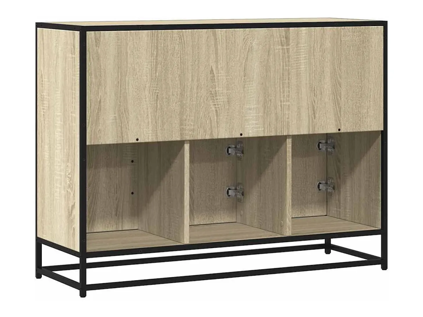Aparador de roble Sonoma 100x35x76 cm madera de ingeniería