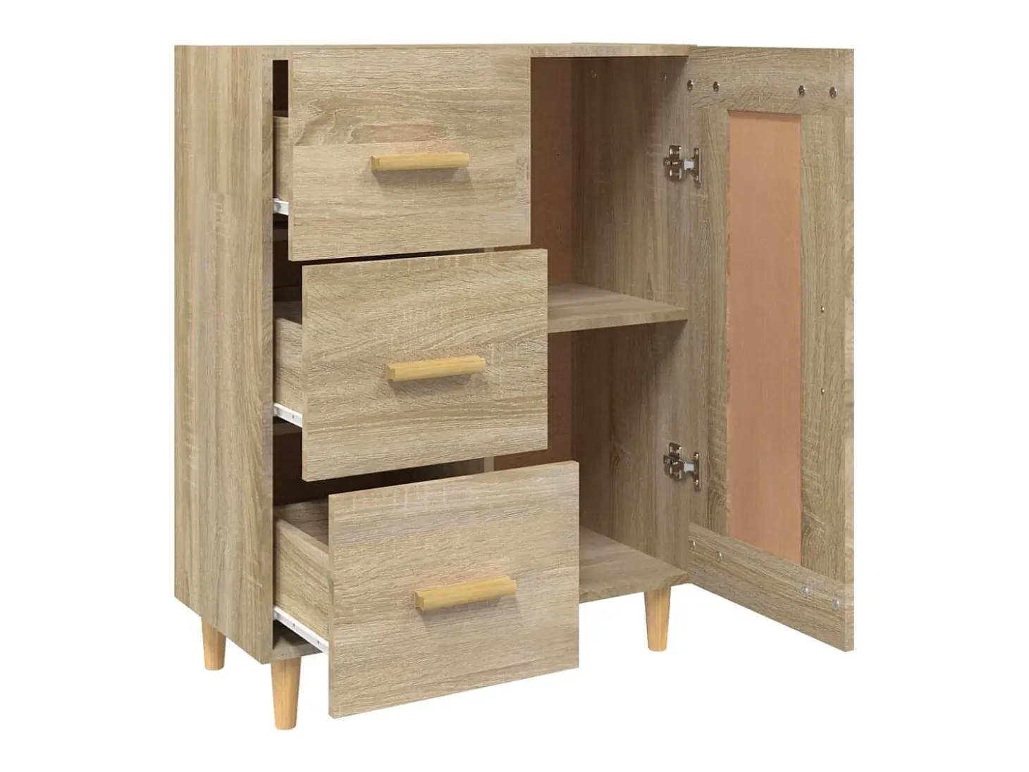 Aparador de roble Sonoma 69,5 x 34 x 90 cm Madera de ingeniería