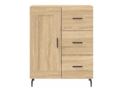 Aparador de roble Sonoma 69,5x34x90 cm madera de ingeniería