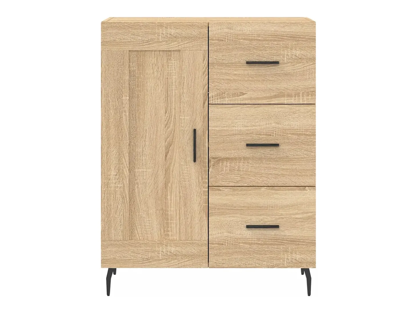 Aparador de roble Sonoma 69,5x34x90 cm madera de ingeniería