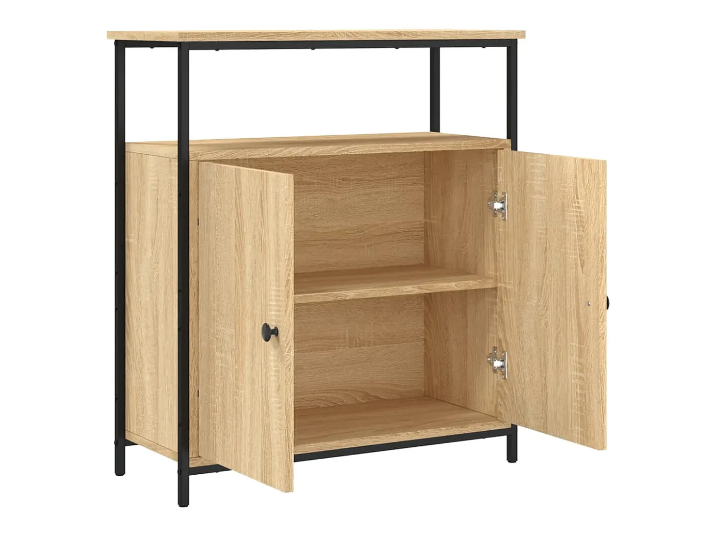Aparador de roble Sonoma 70x30x80 cm madera de ingeniería