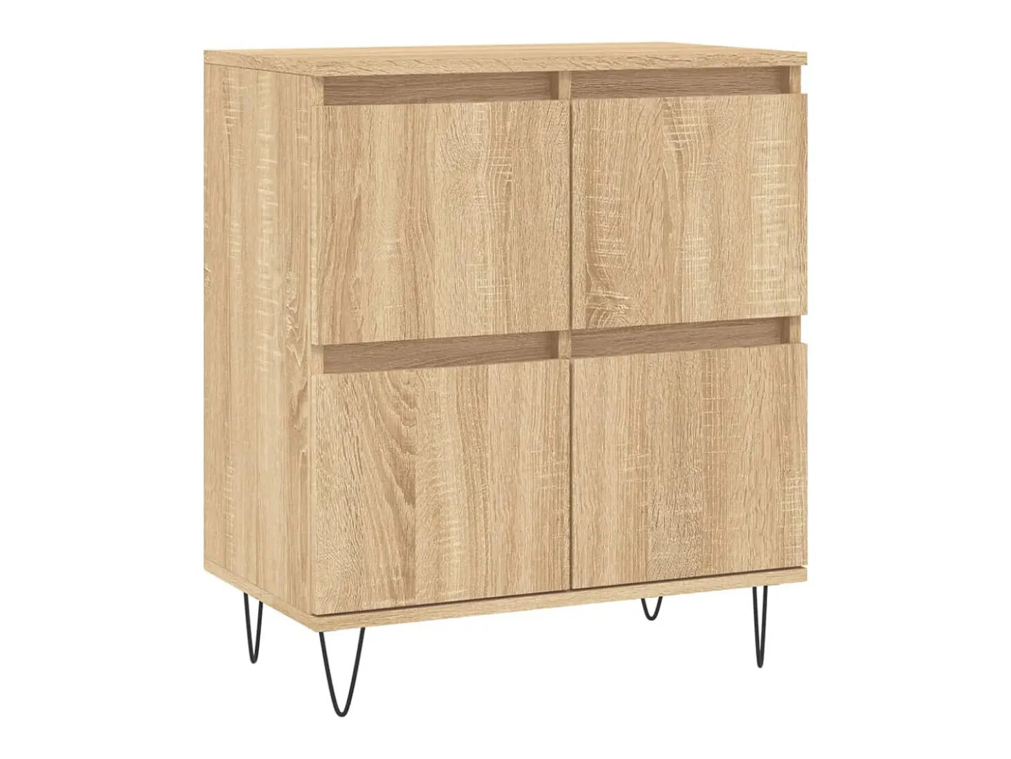 Aparador de roble Sonoma 60x35x70 cm Madera de ingeniería
