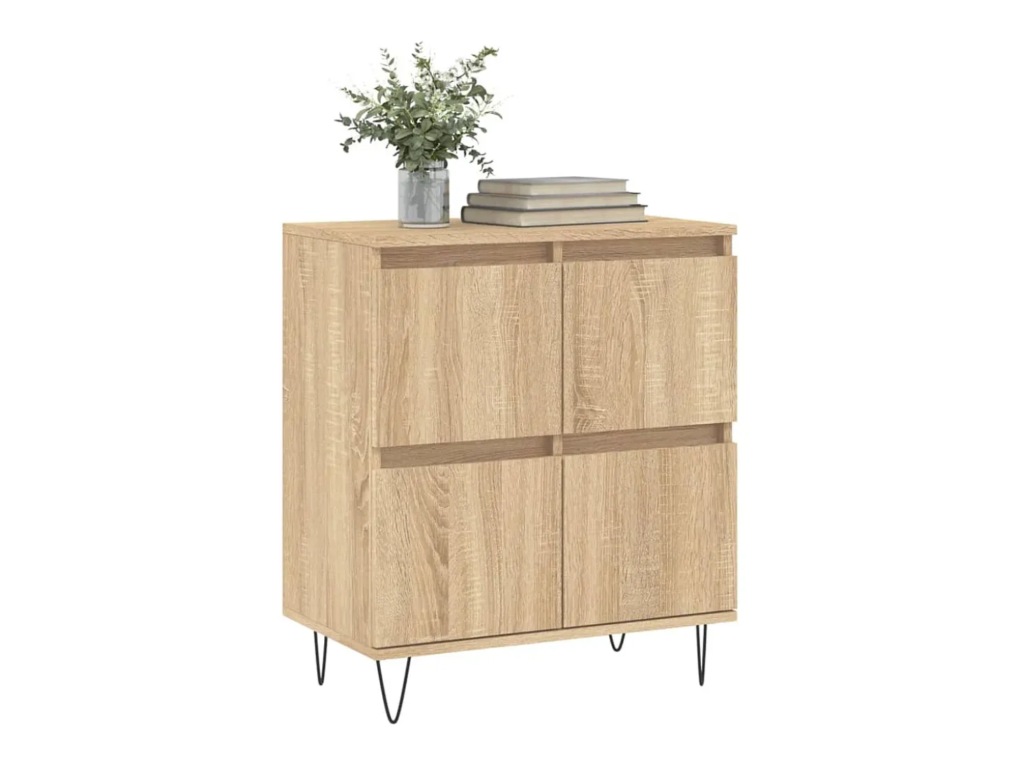 Aparador de roble Sonoma 60x35x70 cm Madera de ingeniería