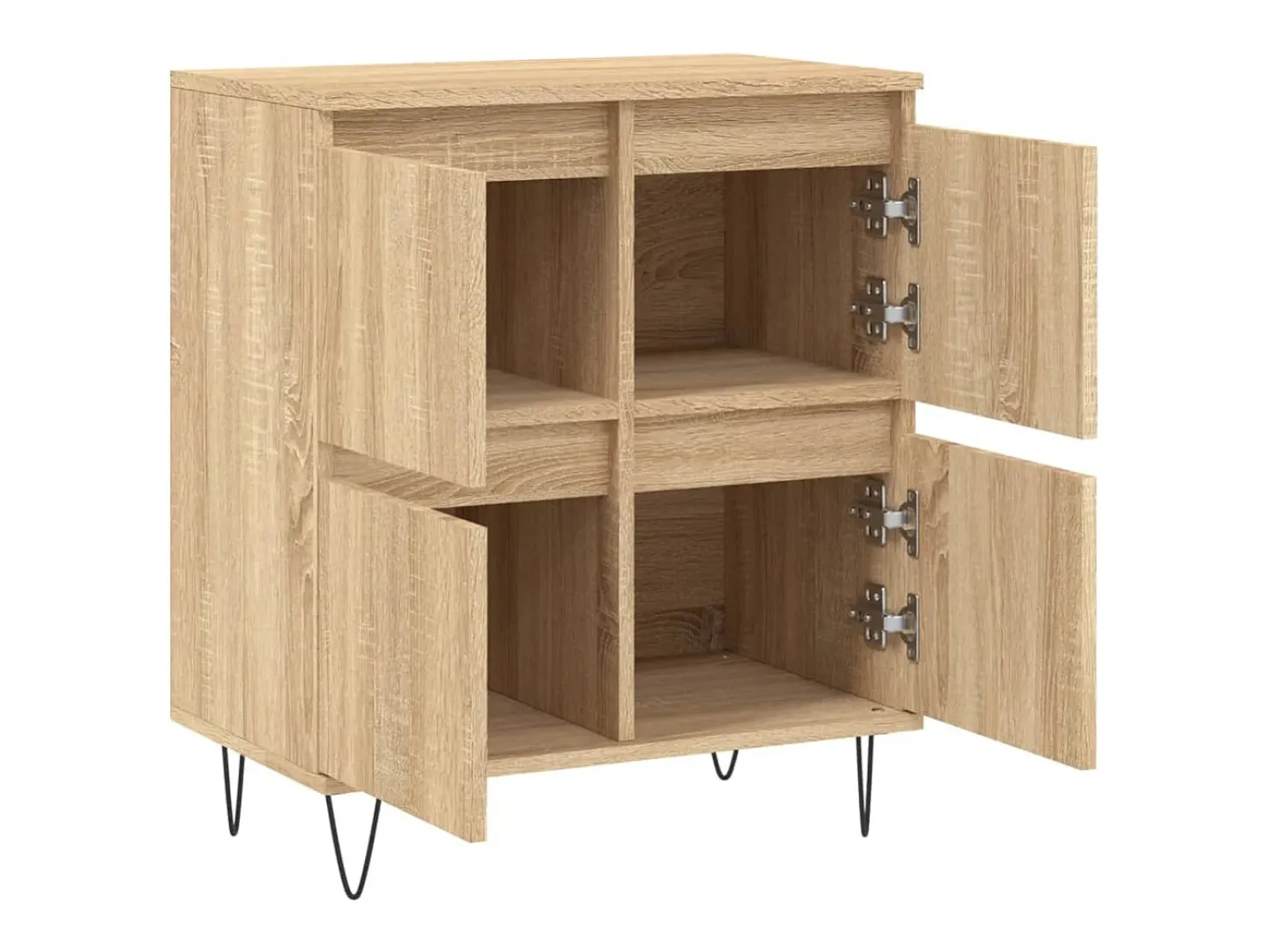 Aparador de roble Sonoma 60x35x70 cm Madera de ingeniería