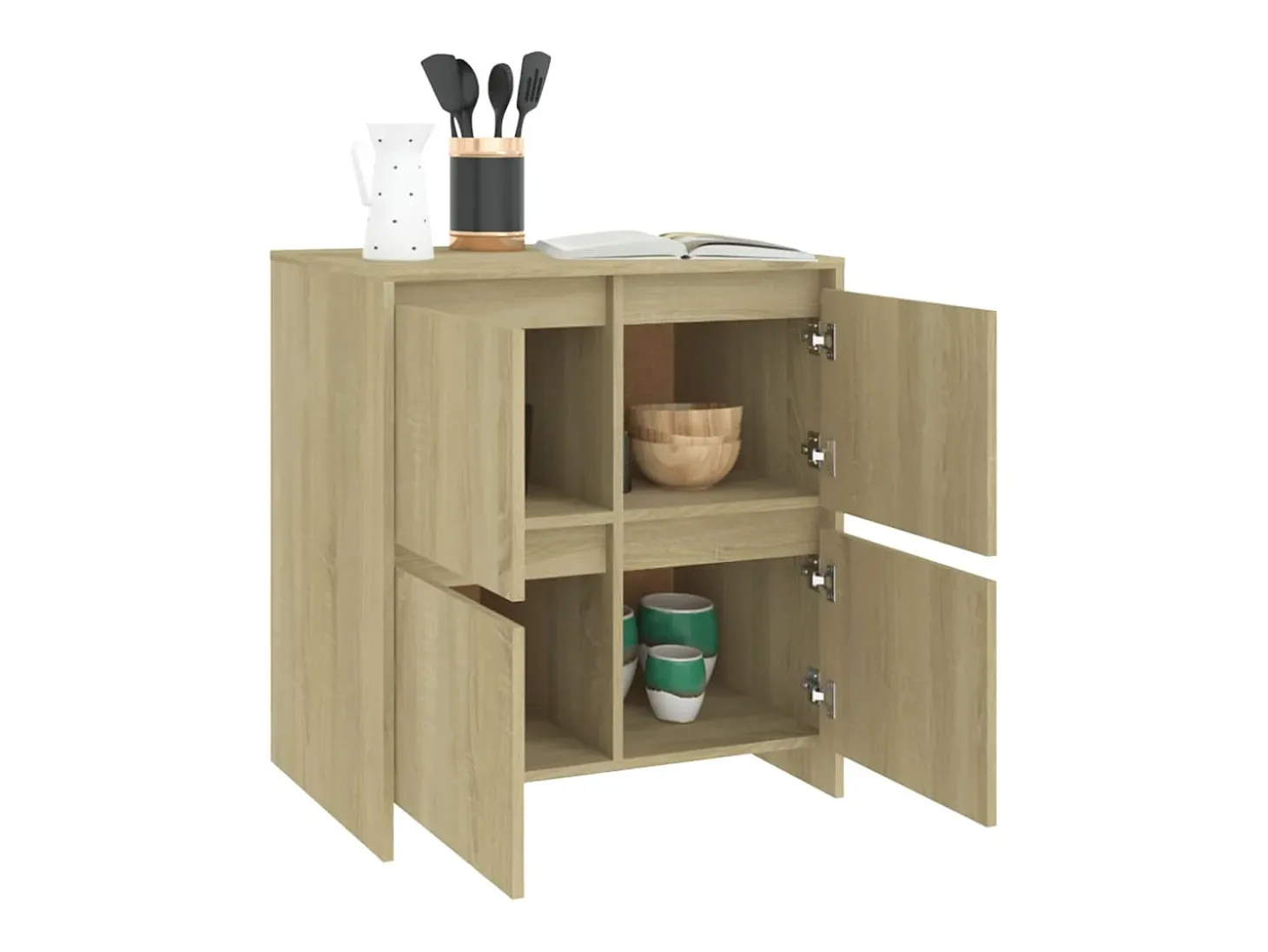 Aparador de roble Sonoma 70x41x75 cm Madera de ingeniería