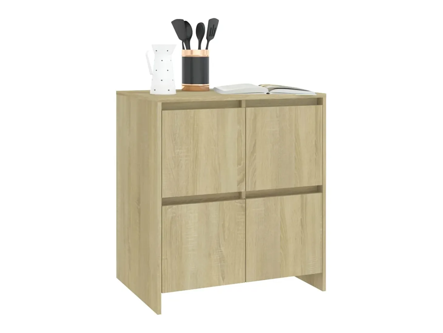 Aparador de roble Sonoma 70x41x75 cm Madera de ingeniería