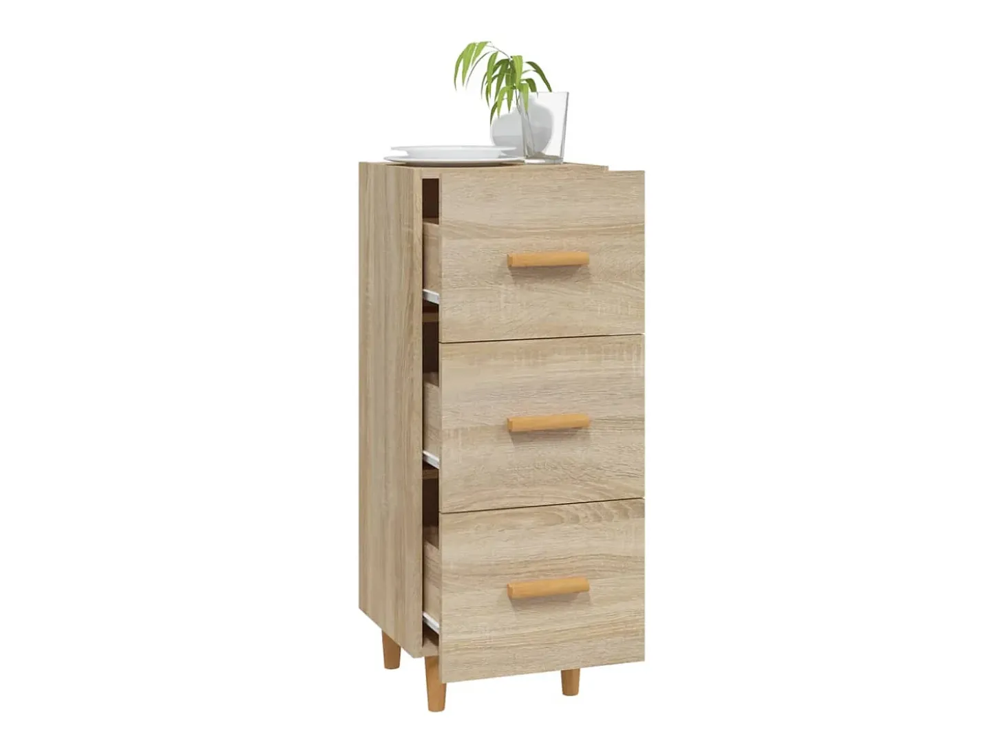 Aparador de roble Sonoma 34,5 x 34 x 90 cm Madera de ingeniería
