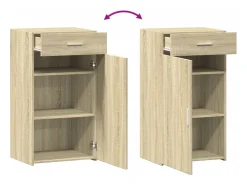 Aparador de roble Sonoma 50x42,5x93 cm madera de ingeniería