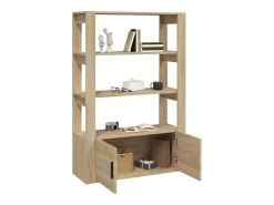 Aparador de roble Sonoma 80x30x119,5 cm Madera de ingeniería