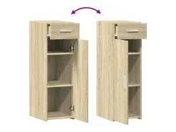 Aparador de roble Sonoma 30x42,5x93 cm madera de ingeniería
