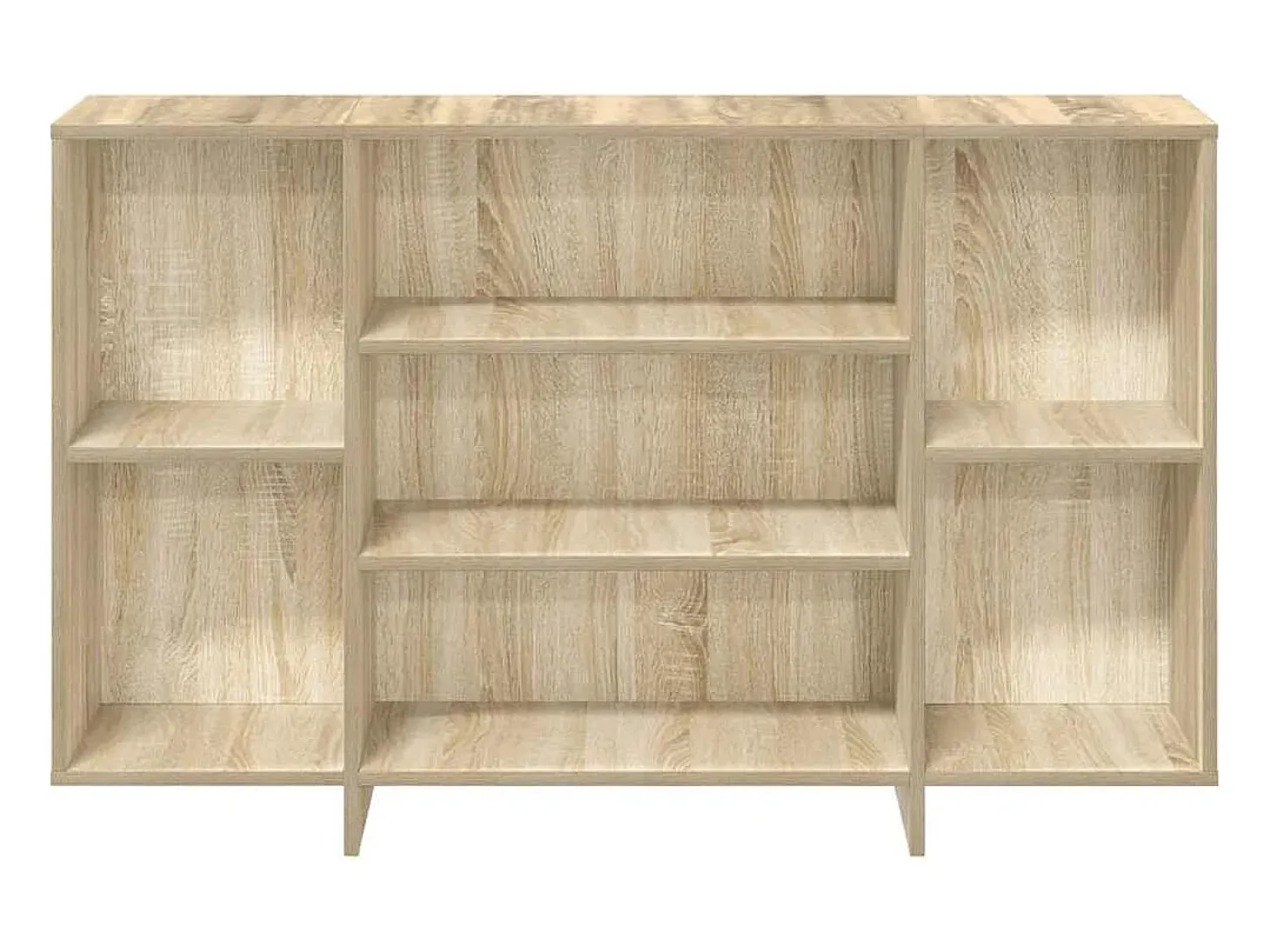 Aparador de roble Sonoma 120x30x75 cm madera de ingeniería