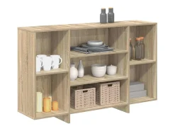 Aparador de roble Sonoma 120x30x75 cm madera de ingeniería