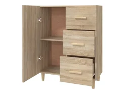 Aparador de roble Sonoma 69,5x34x90 cm madera de ingeniería