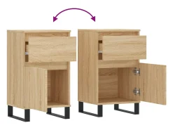 Aparador de roble Sonoma 40x35x70 cm madera de ingeniería