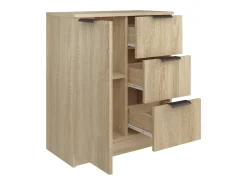 Aparador de roble Sonoma 60x30x70 cm Madera de ingeniería