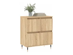 Aparador de roble Sonoma 60x35x70 cm Madera de ingeniería