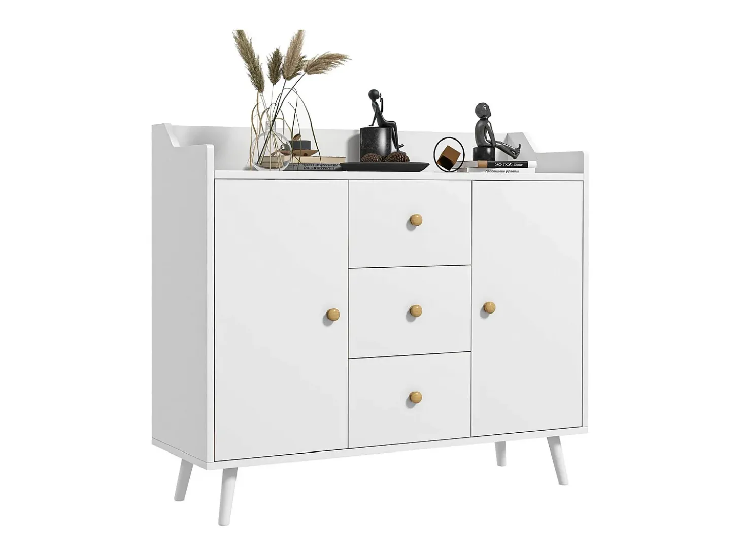 Aparador de salón blanco 90x32x80 cm HOMCOM