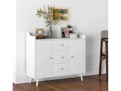 Aparador de salón blanco 90x32x80 cm HOMCOM