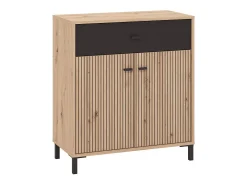 Aparador de 90x80x40 cm de estilo contemporáneo en tablero de melamina color beige Avion
