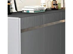 Aparador Defne Antracita Plata 150x40x80 cm