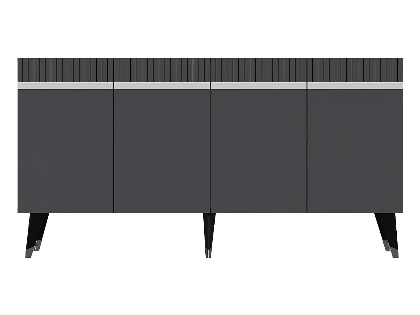 Aparador Defne Antracita Plata 150x40x80 cm