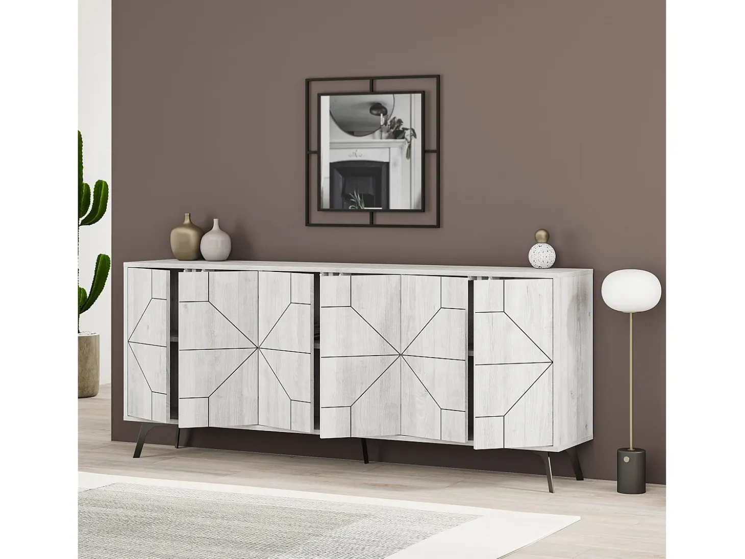 Aparador Dune 183 blanco 184x35x77.4 cm