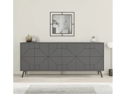 Aparador Dune antracita 183.8x35x77.4 cm