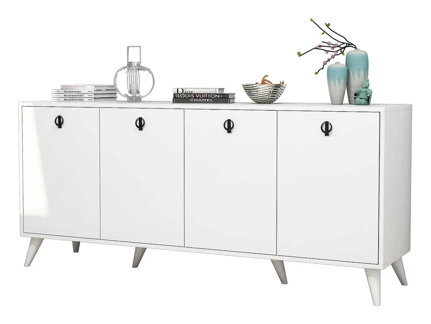 Aparador Elite 1614 blanco 180x45x80 cm