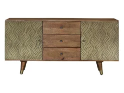 Aparador en madera de mango y bronce
