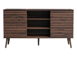 Aparador escandinavo de madera con 2 puertas, 140cm nogal