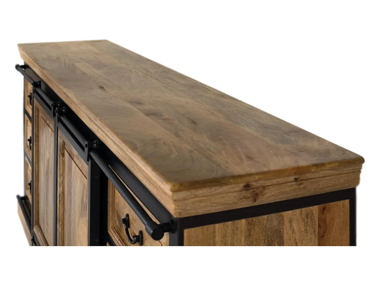 Aparador estilo industrial fabricado a mano en madera de mango 2m