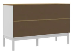 Aparador FLORO madera maciza de pino blanco 114x43x74 cm