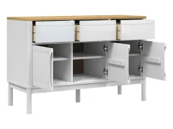 Aparador FLORO madera maciza de pino blanco 114x43x74 cm