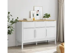 Aparador FLORO madera maciza de pino blanco 114x43x74 cm