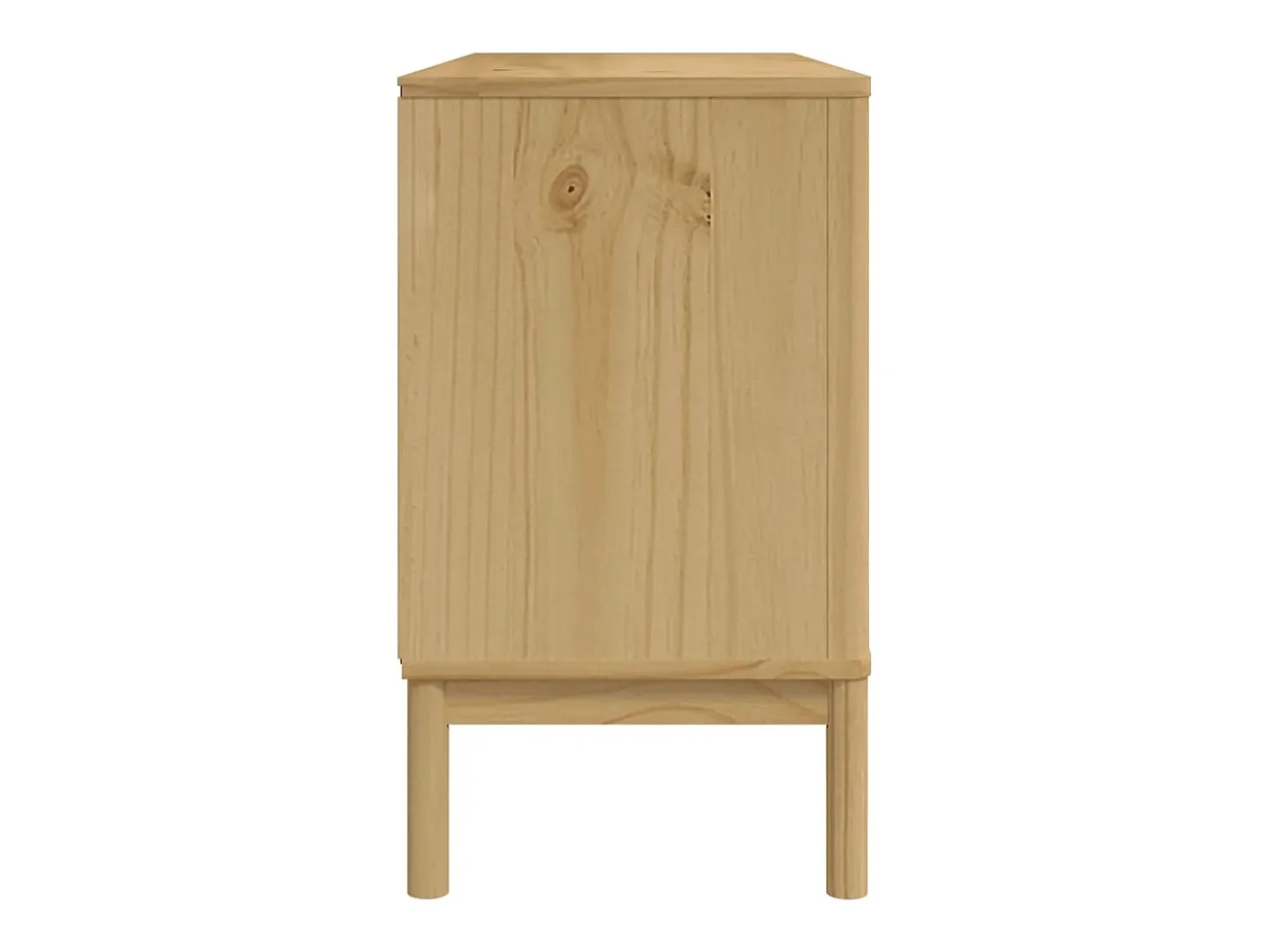 Aparador FLORO madera maciza de pino marrón cera 114x43x74 cm