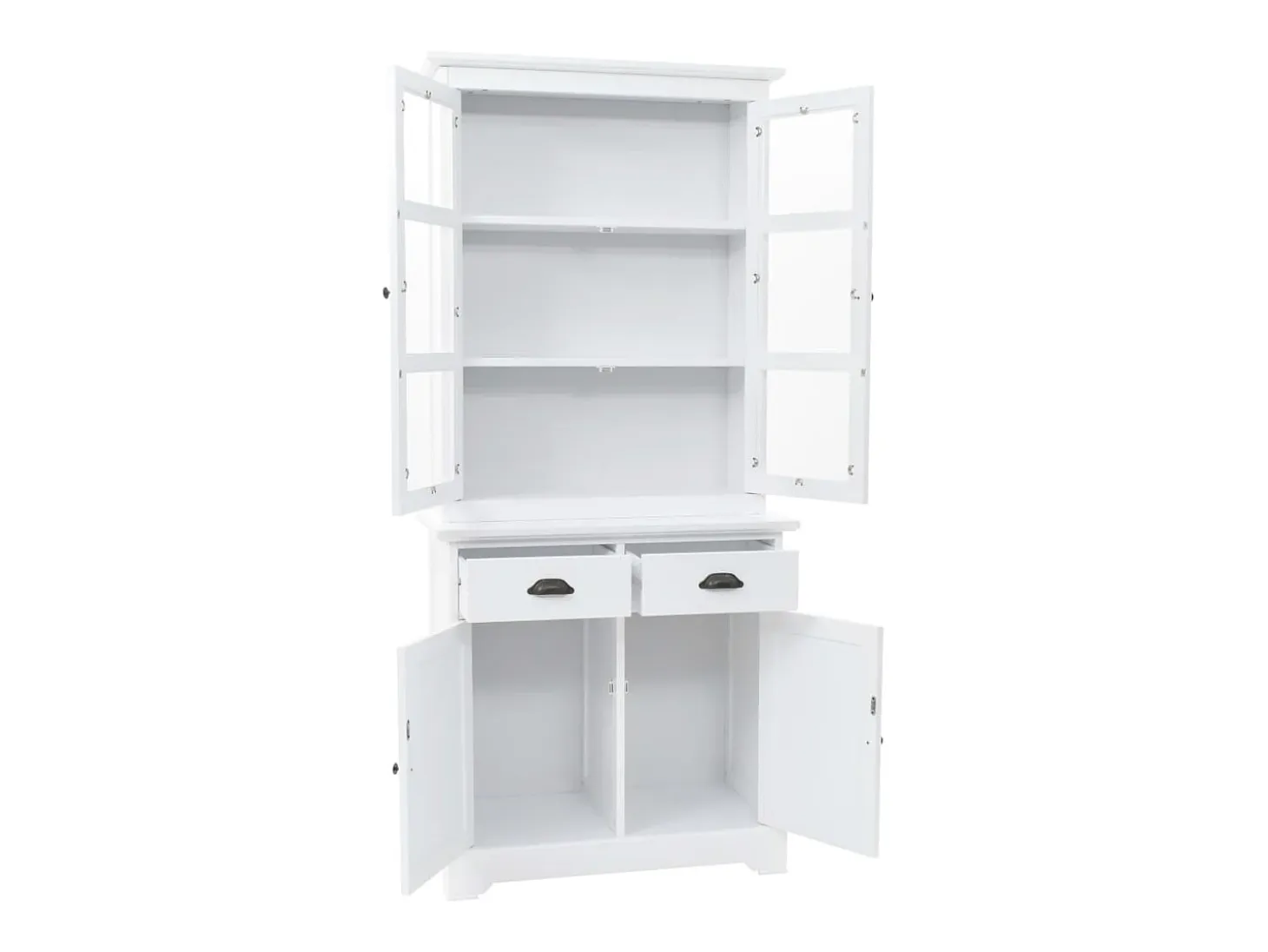 Aparador galés con 4 puertas MDF y madera de pino 80x40x180 cm
