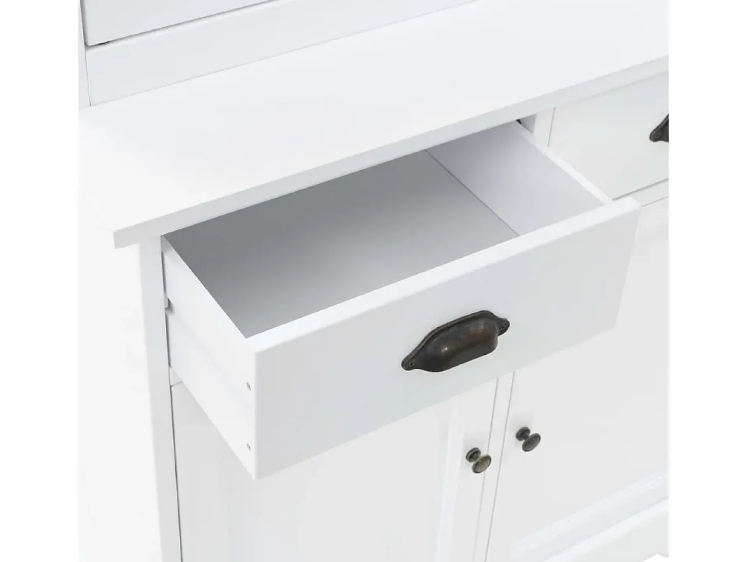 Aparador galés con 4 puertas MDF y madera de pino 80x40x180 cm