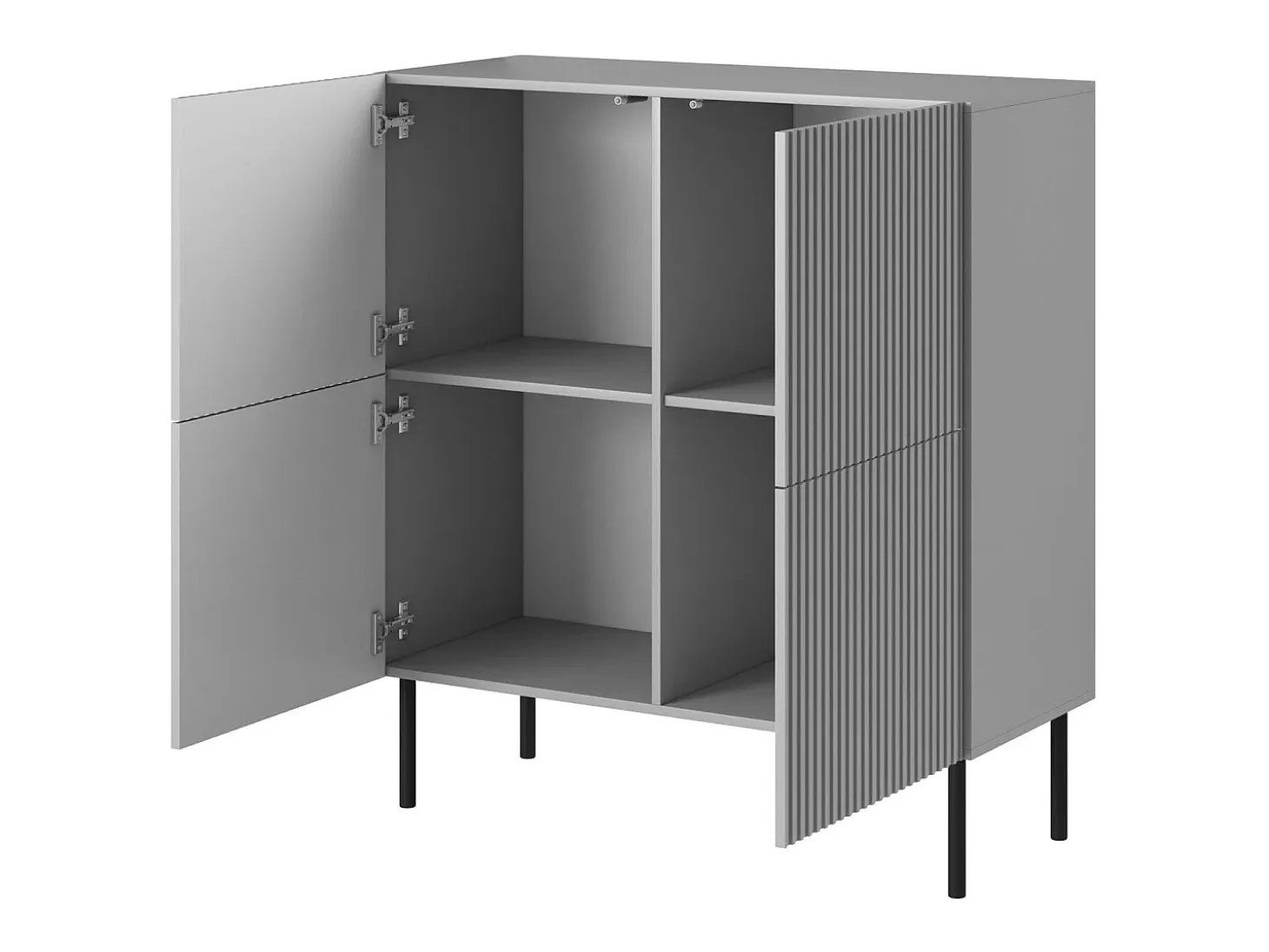 Aparador Gatsby de 4 puertas en gris claro
