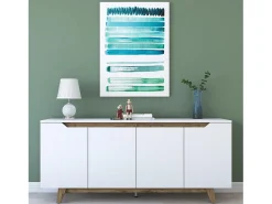 Aparador GD102 1874 color nogal blanco 180x45x78.6 cm